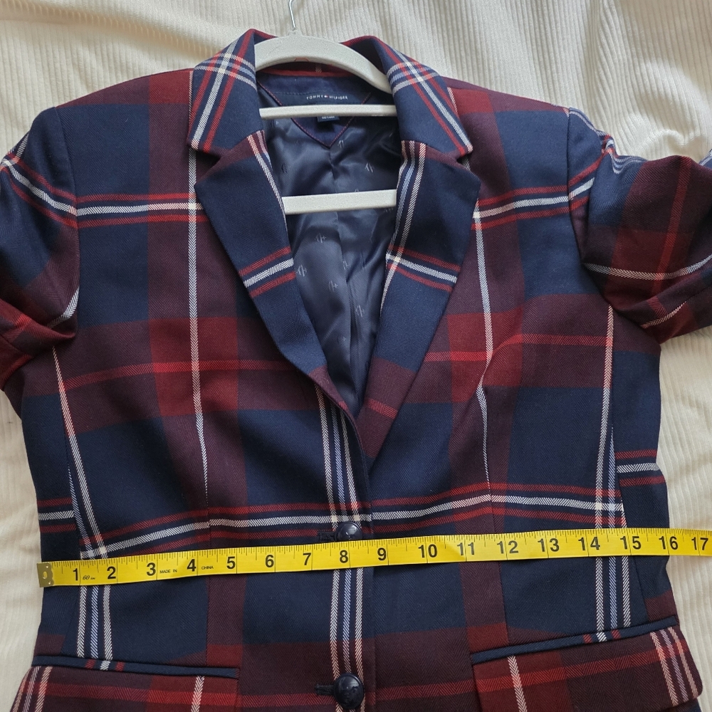 Tommy Hilfiger Set Women's Plaid Blazer Sz 2 + Pants Sz 6 Nwot - Picture 7 of 16